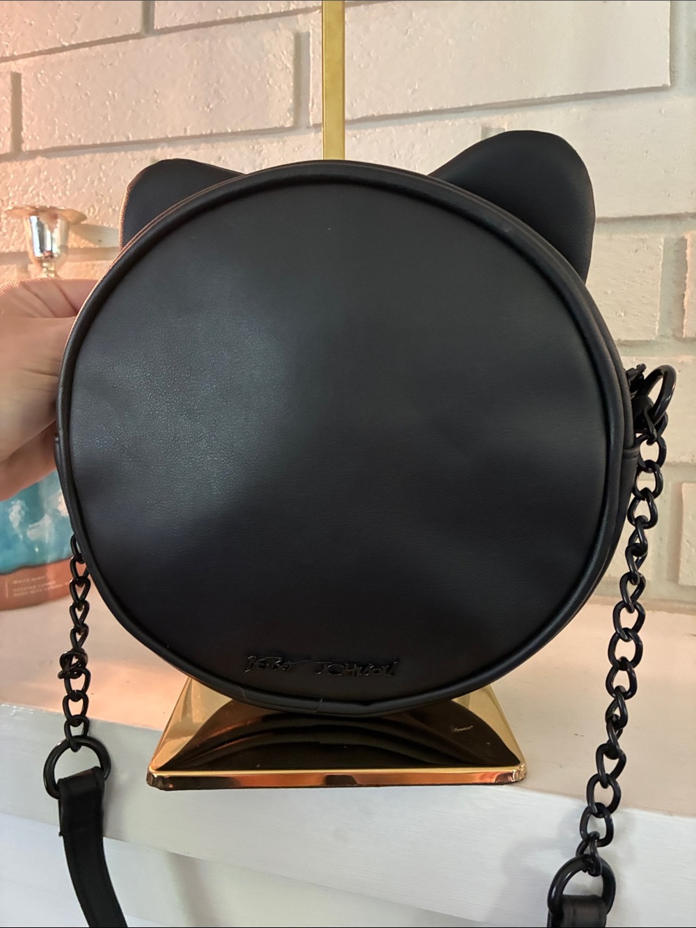 Betsey Johnson Black Cat Face Crossbody Bag - Picture 4 of 9